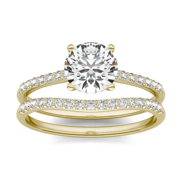 Round Brilliant Signature Petite Side-Stone Bridal Set