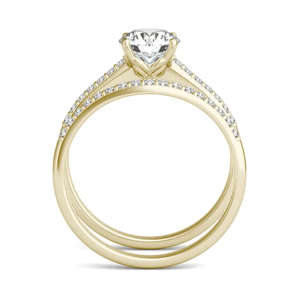 Round Brilliant Signature Petite Side-Stone Bridal Set