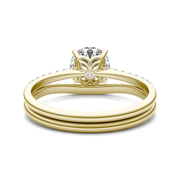 Round Brilliant Signature Petite Side-Stone Bridal Set