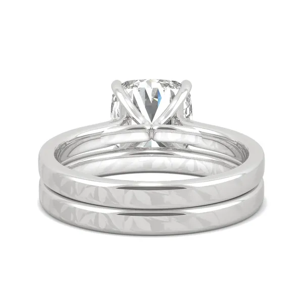 Cushion Hearts & Arrows Channel Set Cathedral Bridal Set