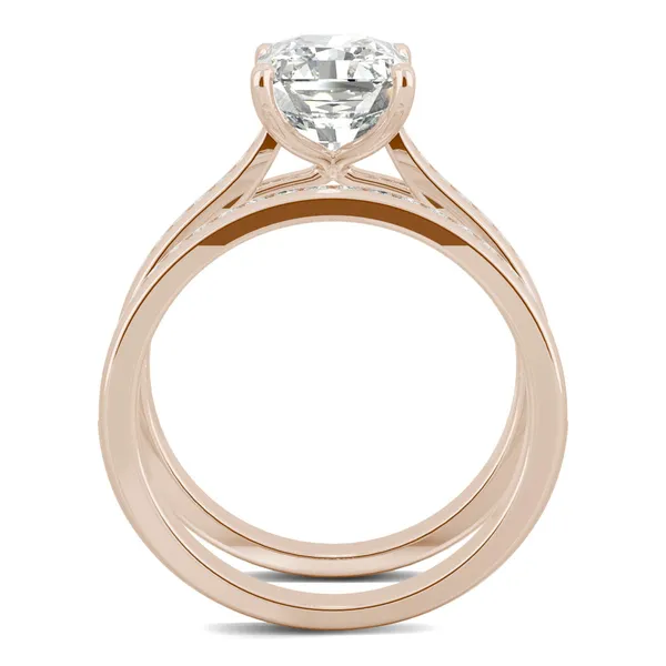 Radiant Channel Set Cathedral Bridal Set