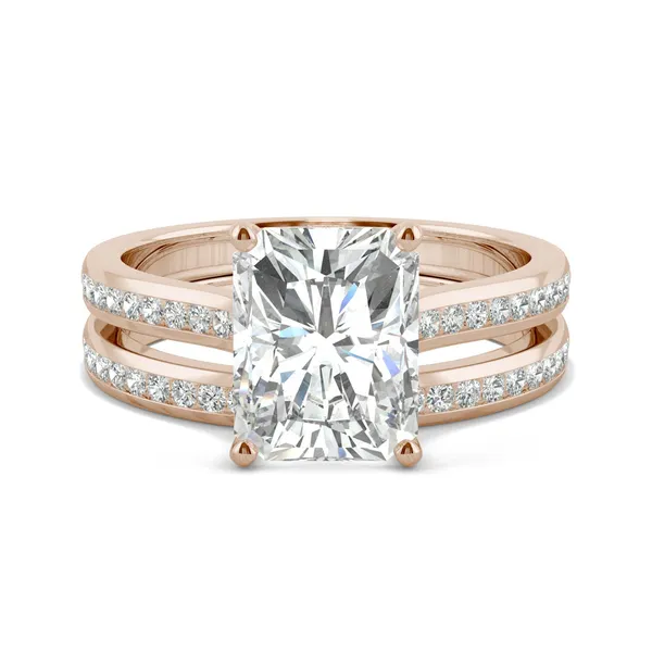 Radiant Channel Set Cathedral Bridal Set