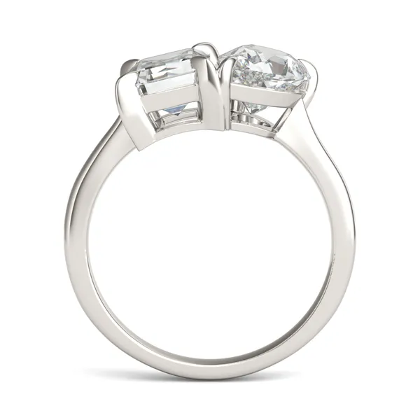 Emerald Pearfection Toi et Moi Engagement Ring