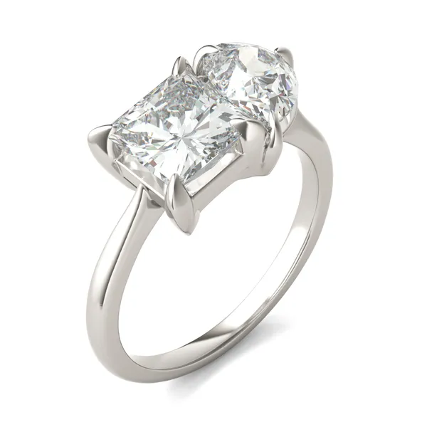 Princess Pearfection Toi et Moi Engagement Ring