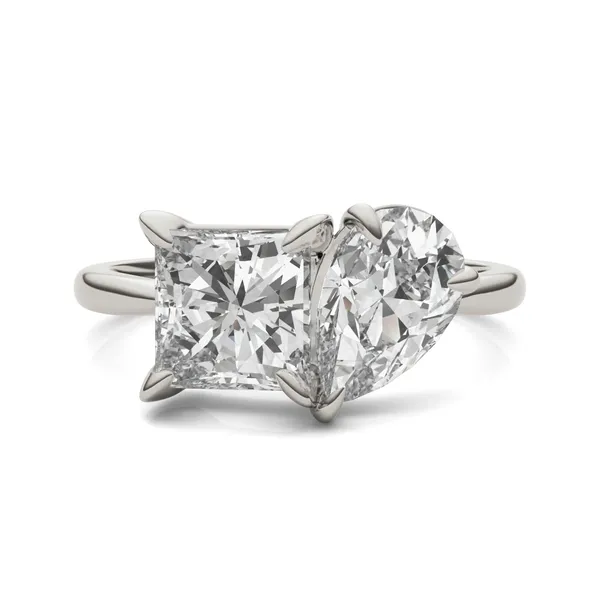 Princess Pearfection Toi et Moi Engagement Ring