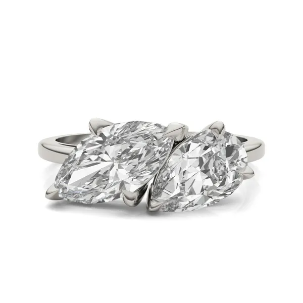 Pear and Marquise Toi et Moi Engagement Ring