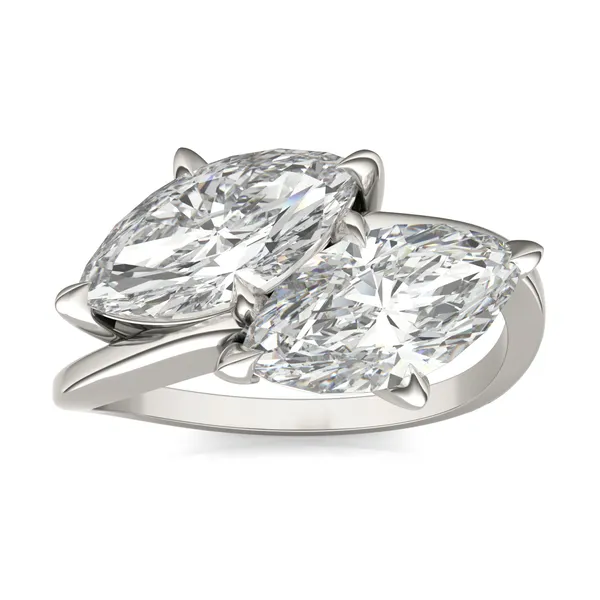 Matching Marquise Bypass Toi et Moi Engagement Ring