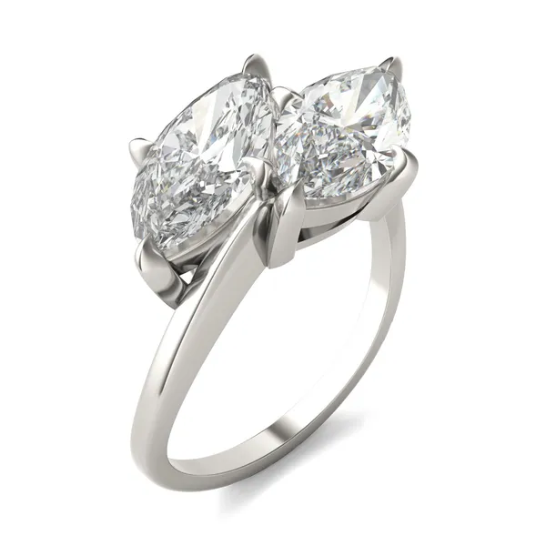 Matching Marquise Bypass Toi et Moi Engagement Ring