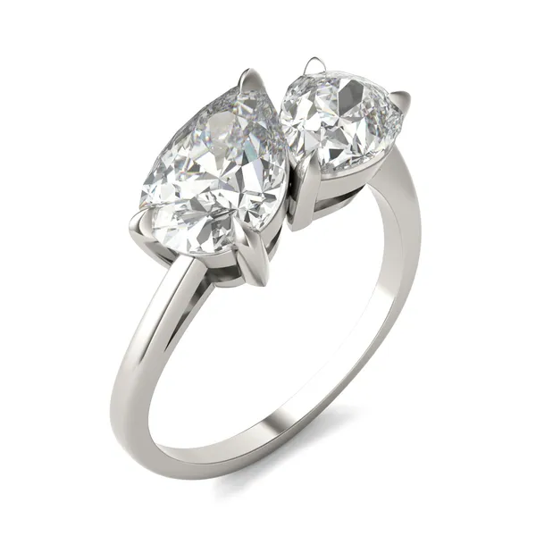 Asymmetrical Perfect Pear Engagement Ring