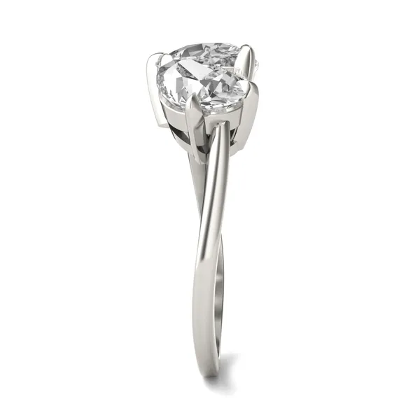 Asymmetrical Perfect Pear Engagement Ring