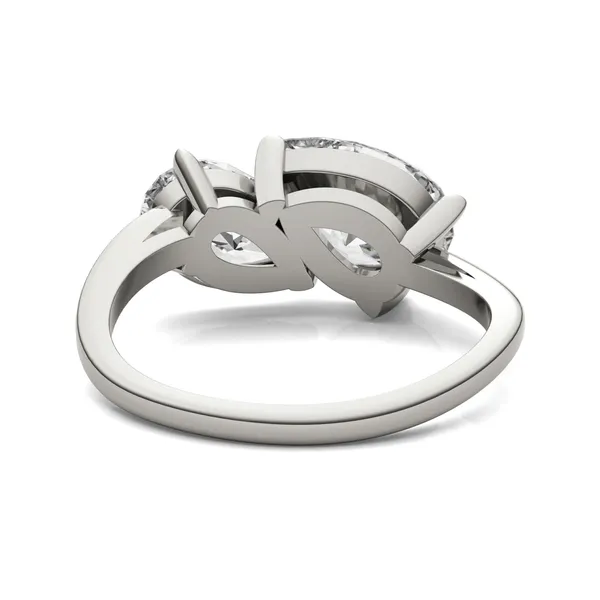 Asymmetrical Perfect Pear Engagement Ring