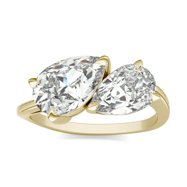 Asymmetrical Perfect Pear Engagement Ring