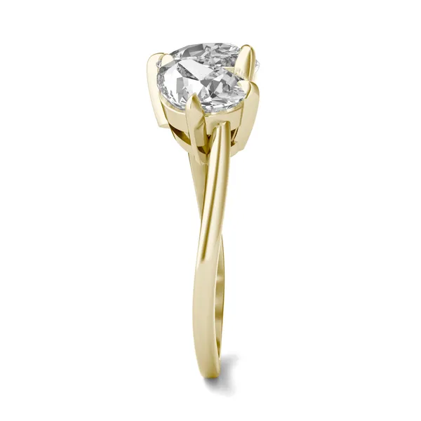 Asymmetrical Perfect Pear Engagement Ring