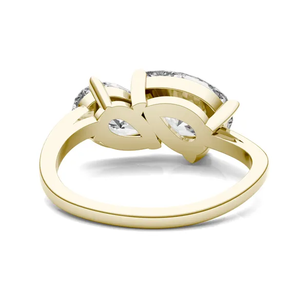 Asymmetrical Perfect Pear Engagement Ring