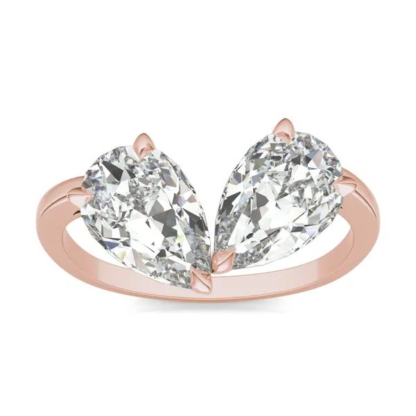 Perfect Pear Toi et Moi Engagement Ring