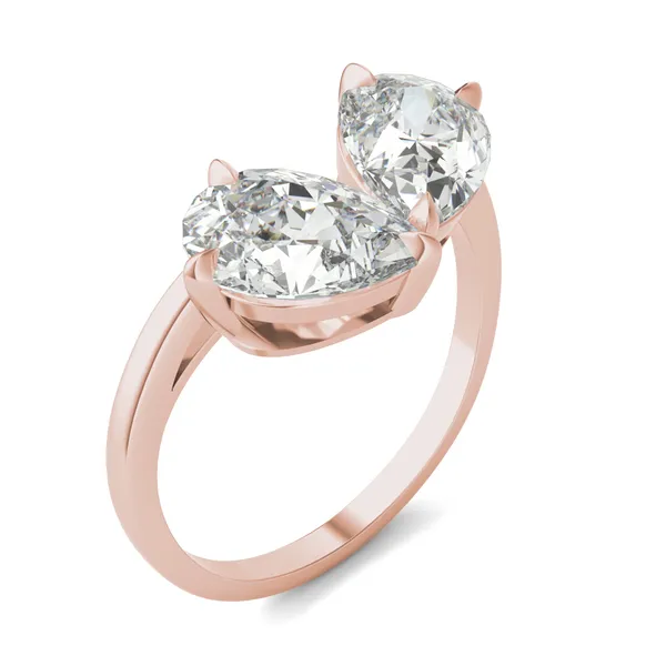 Perfect Pear Toi et Moi Engagement Ring