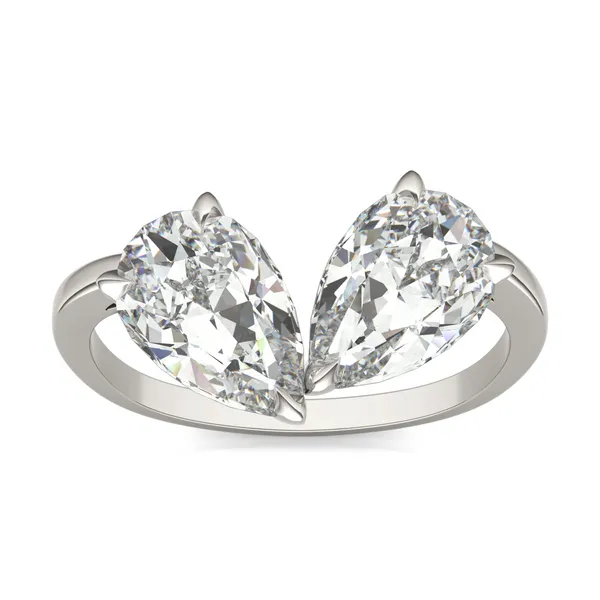 Perfect Pear Toi et Moi Engagement Ring