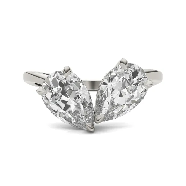 Perfect Pear Toi et Moi Engagement Ring