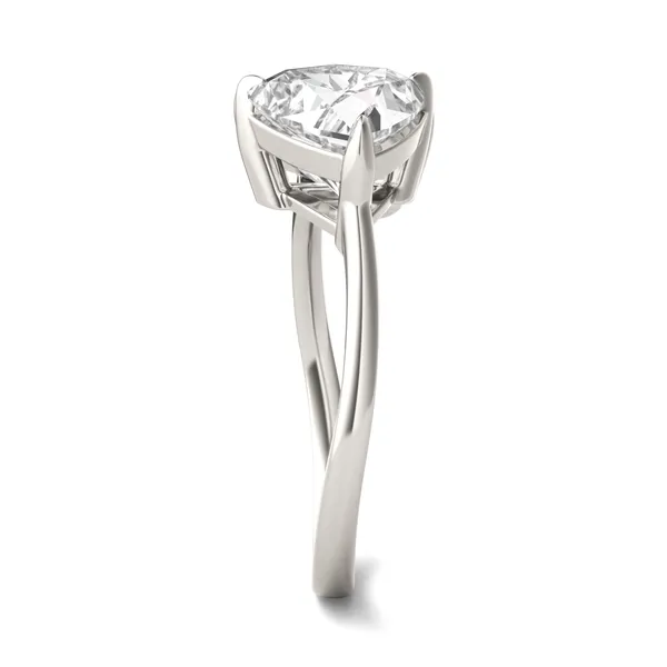 Pear and Trillion Curved Band Toi et Moi Engagement Ring