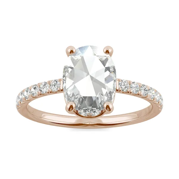 Oval Rose Hidden Halo Ring
