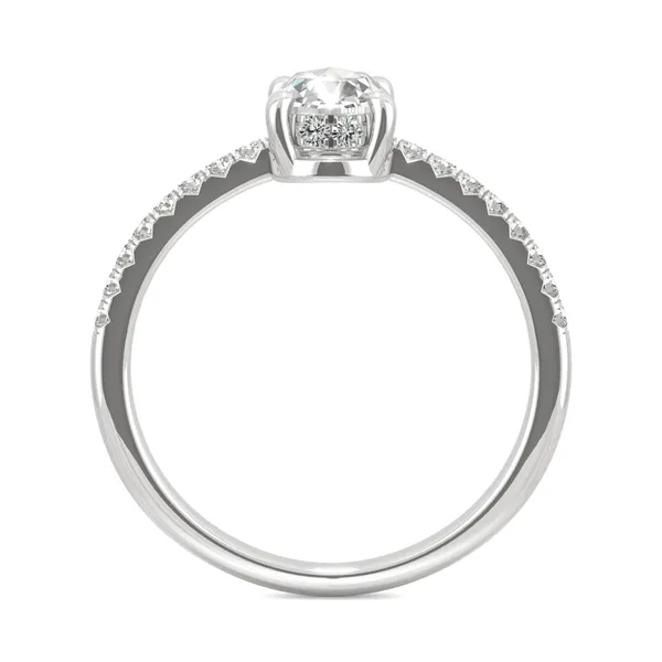 Oval Rose Hidden Halo Ring