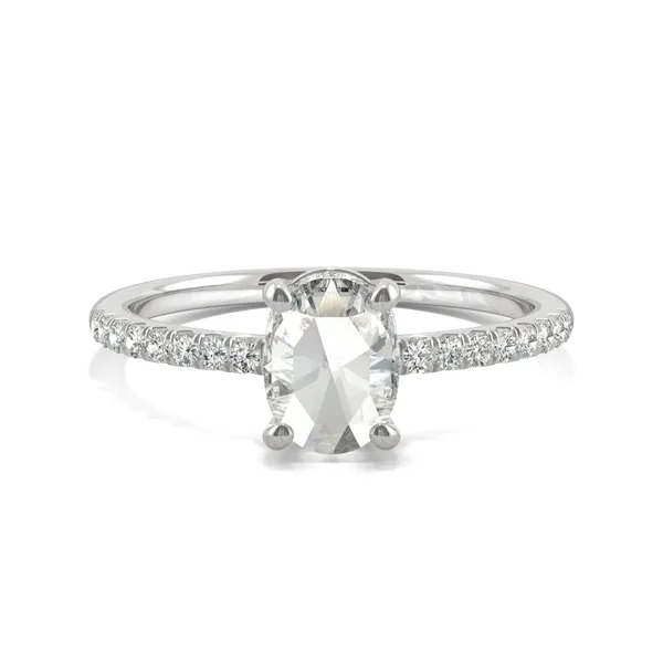 Oval Rose Hidden Halo Ring