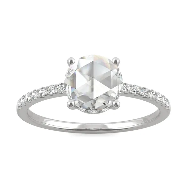 Round Rose Hidden Halo Ring