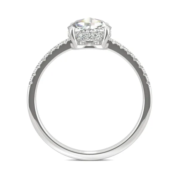 Round Rose Hidden Halo Ring