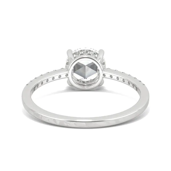 Round Rose Hidden Halo Ring