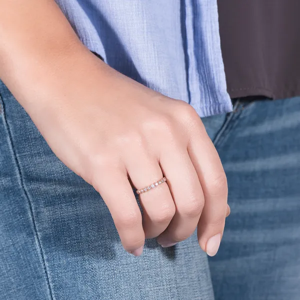 Beaded Bezel Illusion Eternity