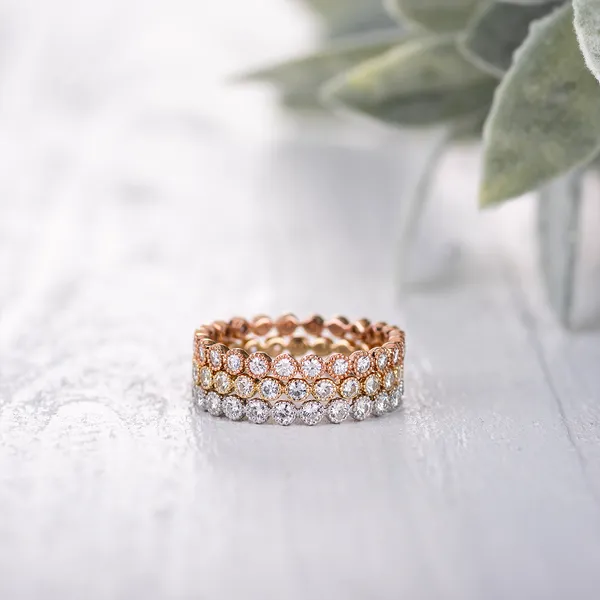 Beaded Bezel Illusion Eternity