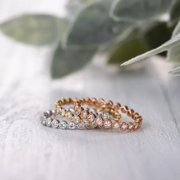 Beaded Bezel Illusion Eternity