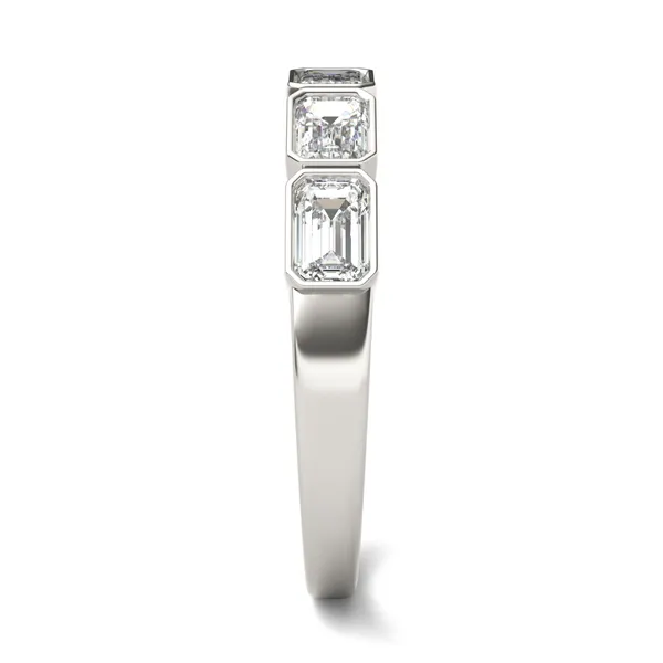 East-West Bezel Five Stone Anniversary Wedding Band