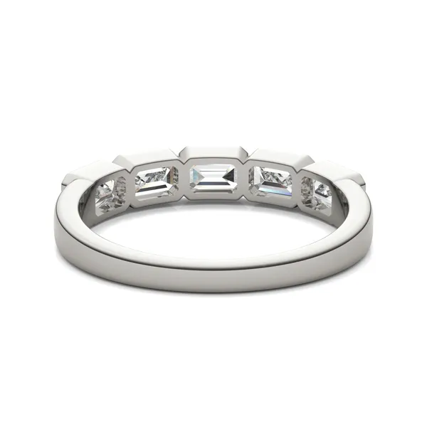 East-West Bezel Five Stone Anniversary Wedding Band