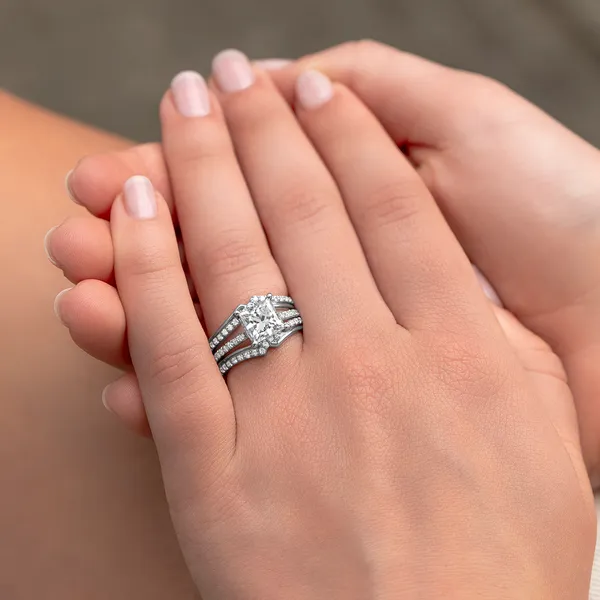Diamond ring insert wedding band shop