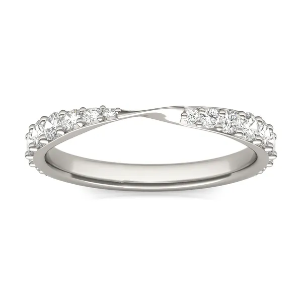 Mobius Accented Curved Wedding Ring
