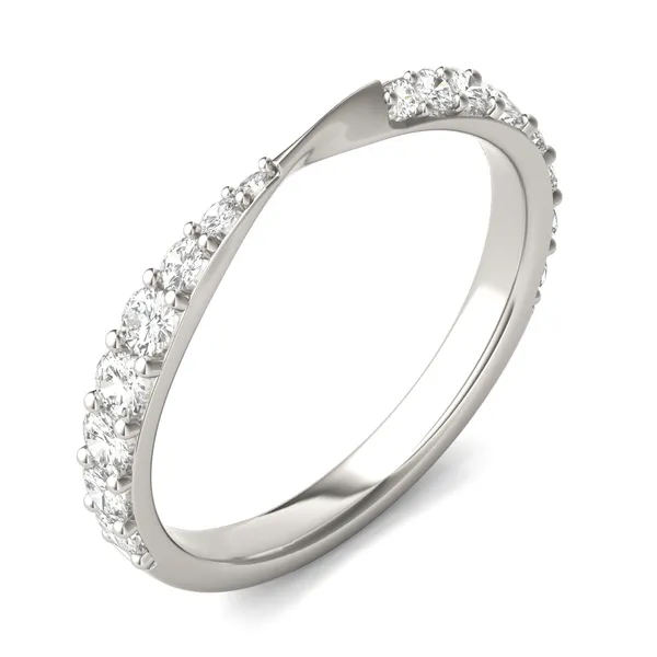 Mobius Accented Curved Wedding Ring