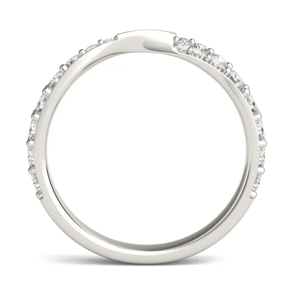 Mobius Accented Curved Wedding Ring