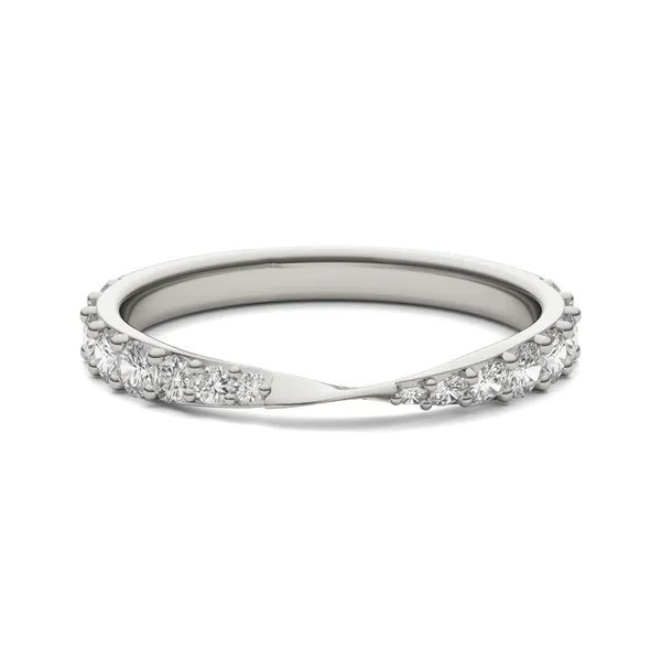 Mobius Accented Curved Wedding Ring