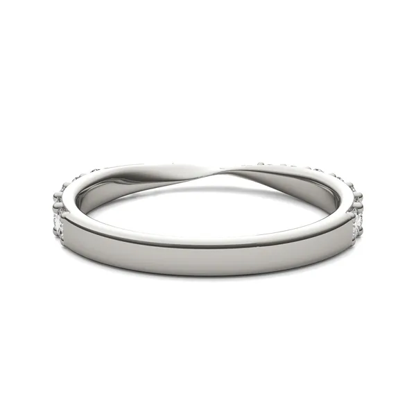 Mobius Accented Curved Wedding Ring