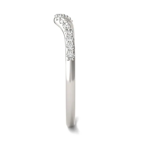 Round Brilliant Signature Accented Halo Petite Matching Band