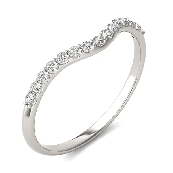 Round Brilliant Signature Accented Halo Petite Matching Band