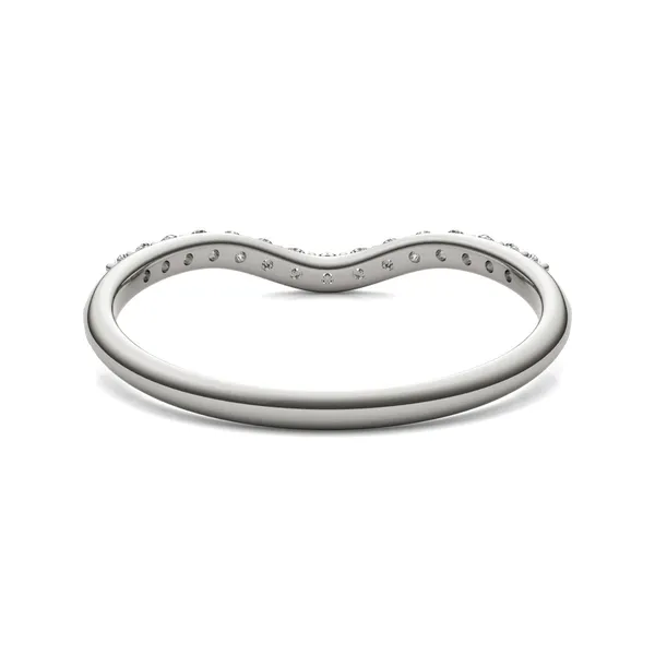 Round Brilliant Signature Accented Halo Petite Matching Band