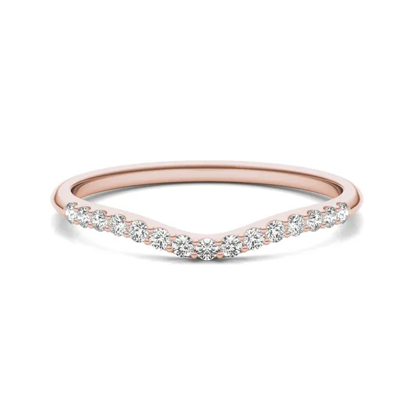 Round Hearts & Arrows Signature Accented Halo Classic Matching Band