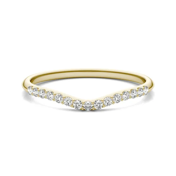 Round Hearts & Arrows Signature Accented Halo Classic Matching Band