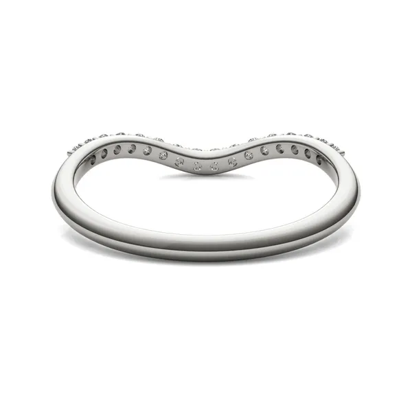 Oval Signature Accented Halo Mini Matching Band