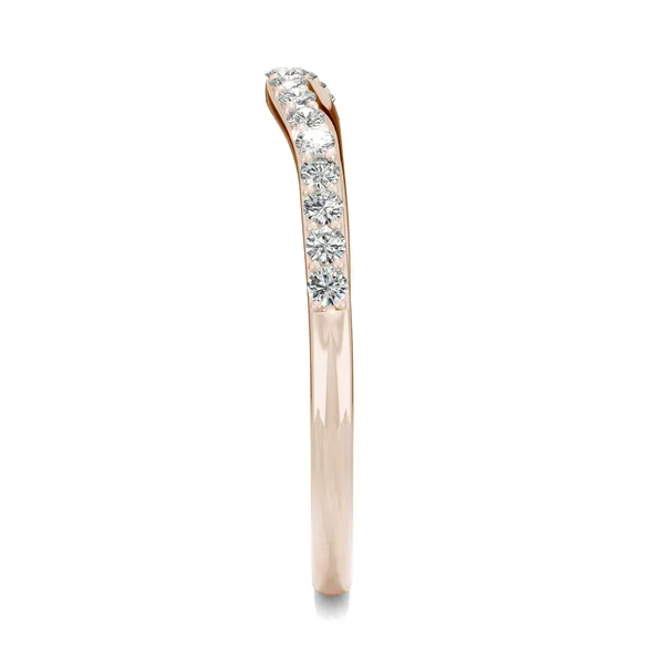 Round Hearts & Arrows Signature Petite Side-Stone Petite Matching Band