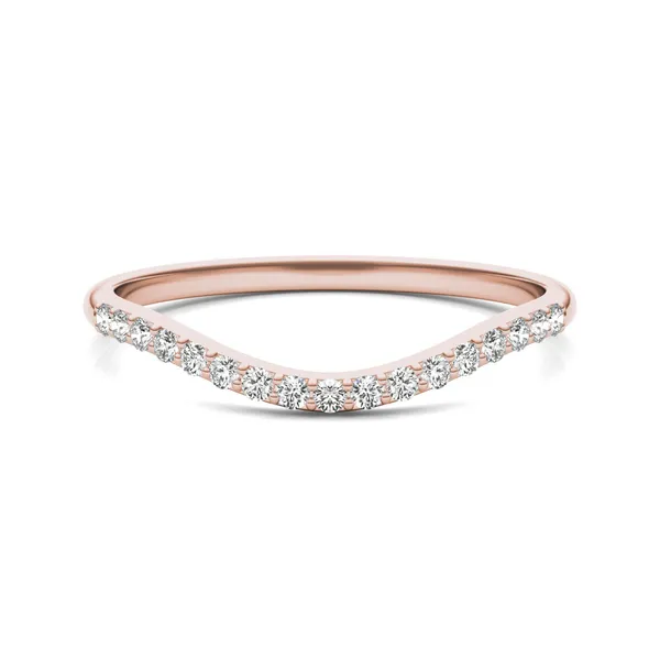 Round Hearts & Arrows Signature Petite Side-Stone Classic Matching Band