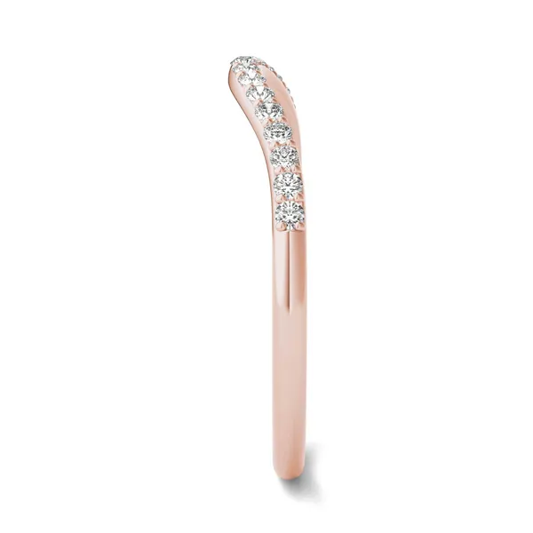 Round Hearts & Arrows Signature Petite Side-Stone Classic Matching Band