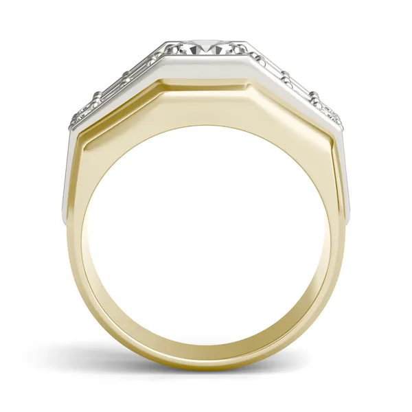 Round Brilliant Apollo Accented Ring